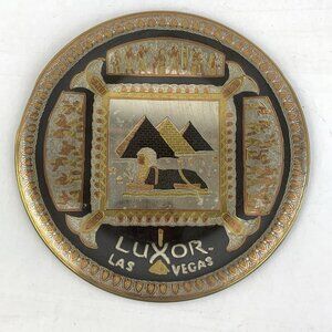Vintage Luxor Las Vegas Metal Plate Las Vegas Egyptian Revival MCM Casino Gift